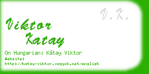 viktor katay business card